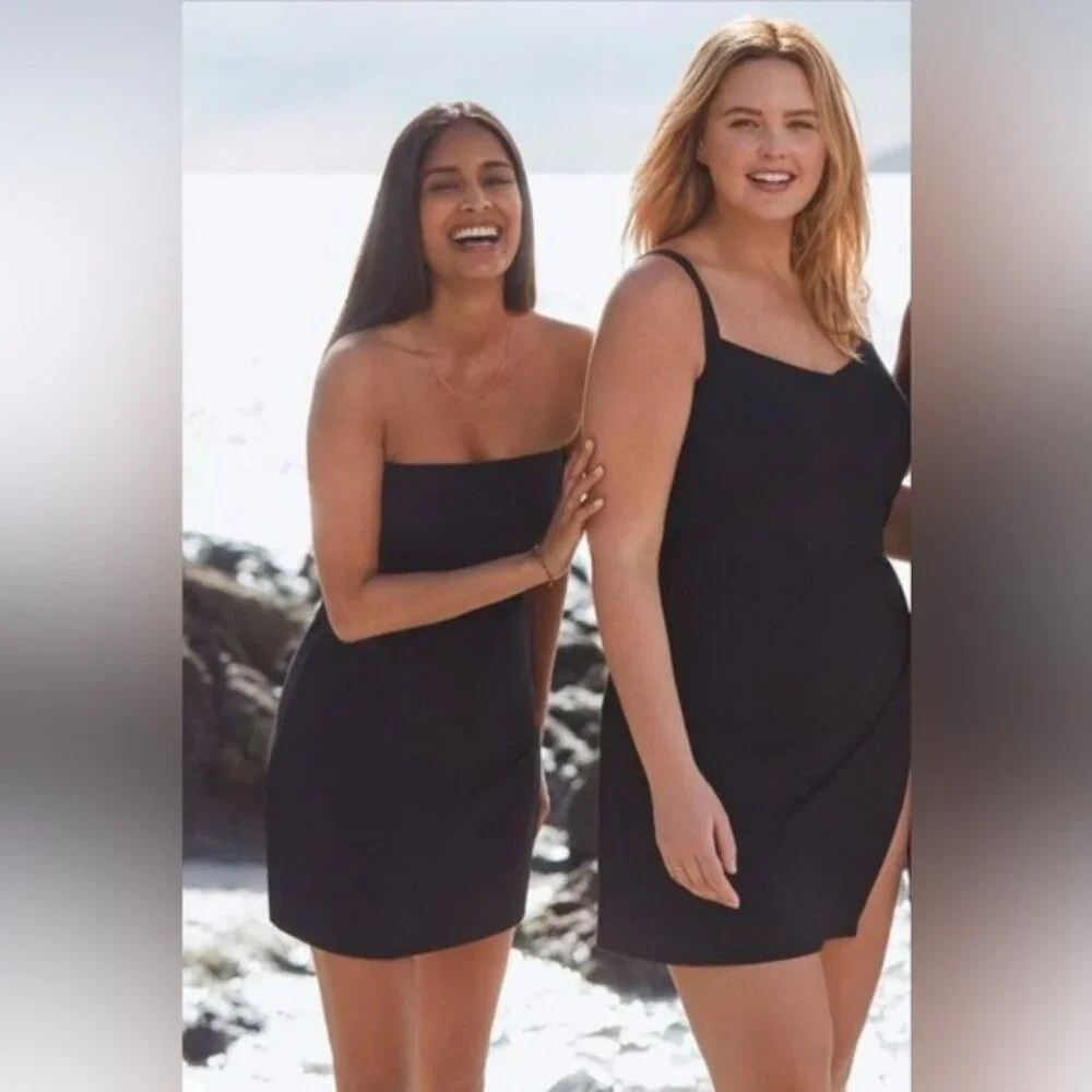 Land end bandeau swim dress Dresskini Swimsuit Top size 6